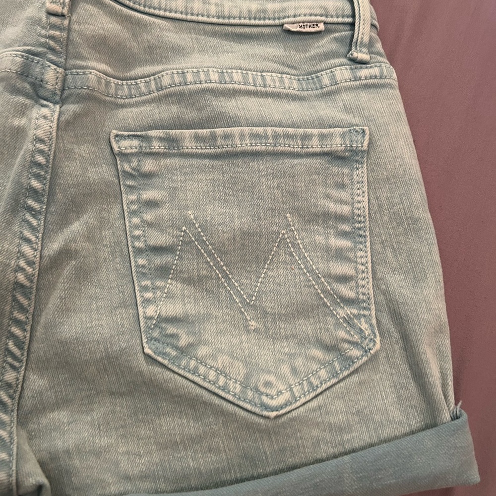 MOTHER Light Wash Jean Shorts - Picture 7 of 8